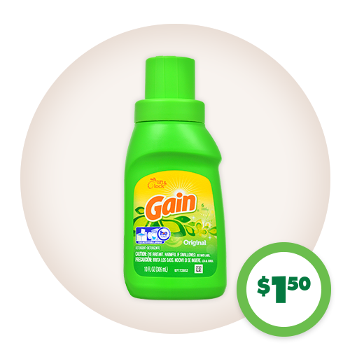 $1.50 Gain® Liquid Laundry Detergent, 10-oz.