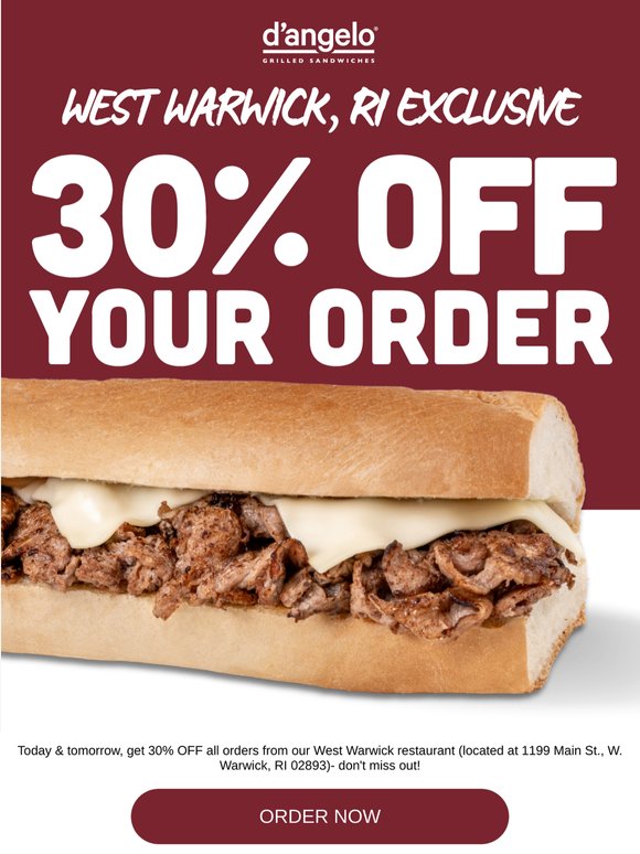 W Warwick EXCLUSIVE 30% Off!🥪😯