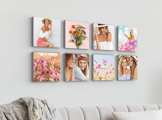 8” x 8” lightfoam tiles with magnetic hanging