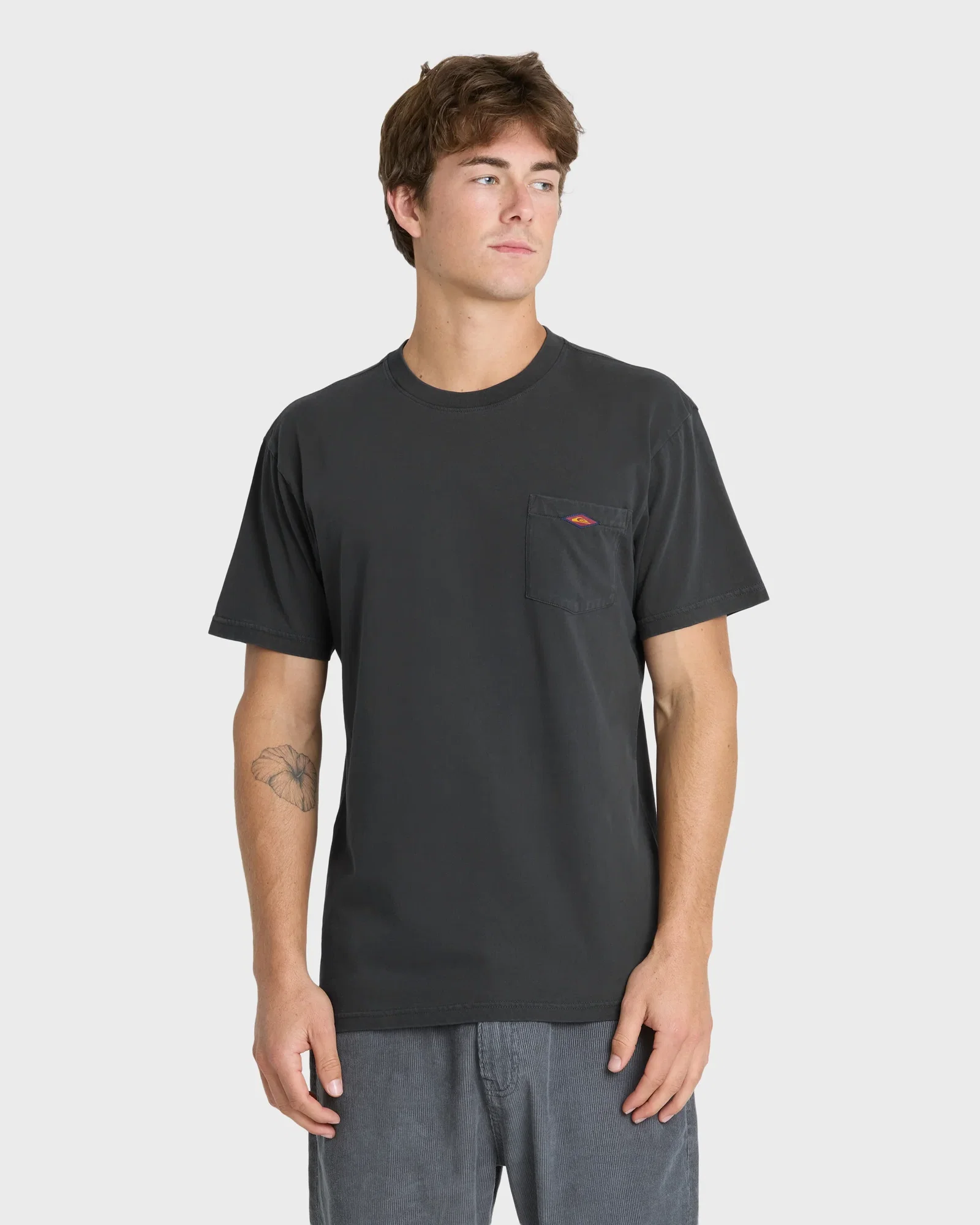 Image of Saltwater Pigment-Dyed Short Sleeve Pocket Tee - Phantom