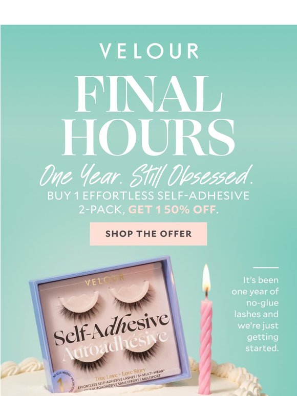 Final hours: Buy 1, get 1 50% off