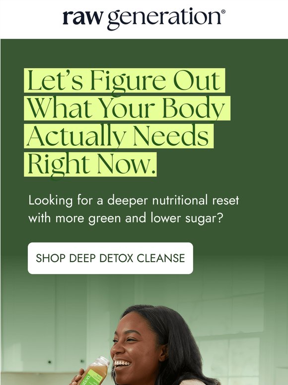 Reset your body with all greens