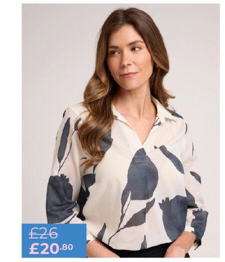 Cotton Voile Print Blouse