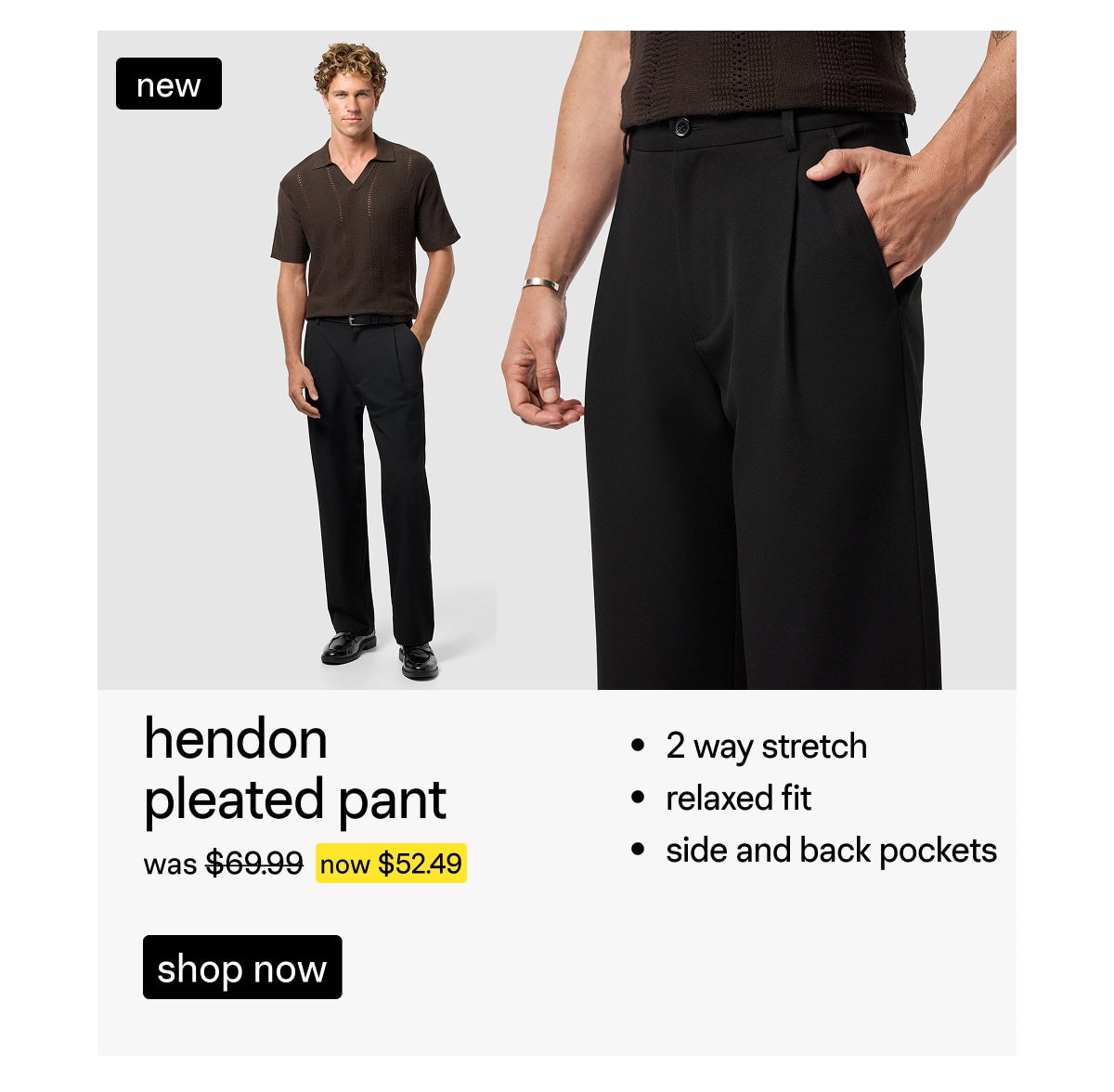Hendon Pleated Pant