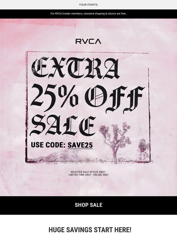 Extra 25% Off Starts Now