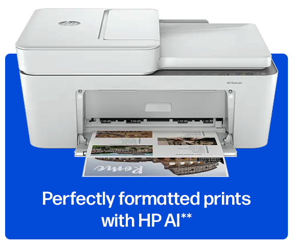 Perfectly formatted prints with HP AI**