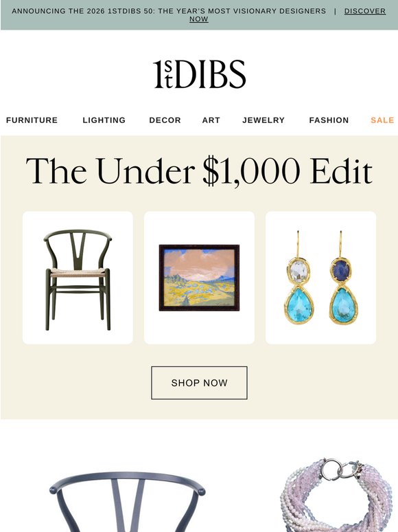 Exceptional design, under $1,000