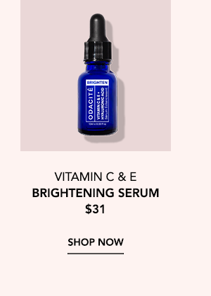 Odacité Vitamin C & E Brightening Serum Petite, a small blue dropper bottle
