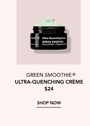 Odacité Green Smoothie Ultra-Quenching Crème Petite, a small black jar with green cream