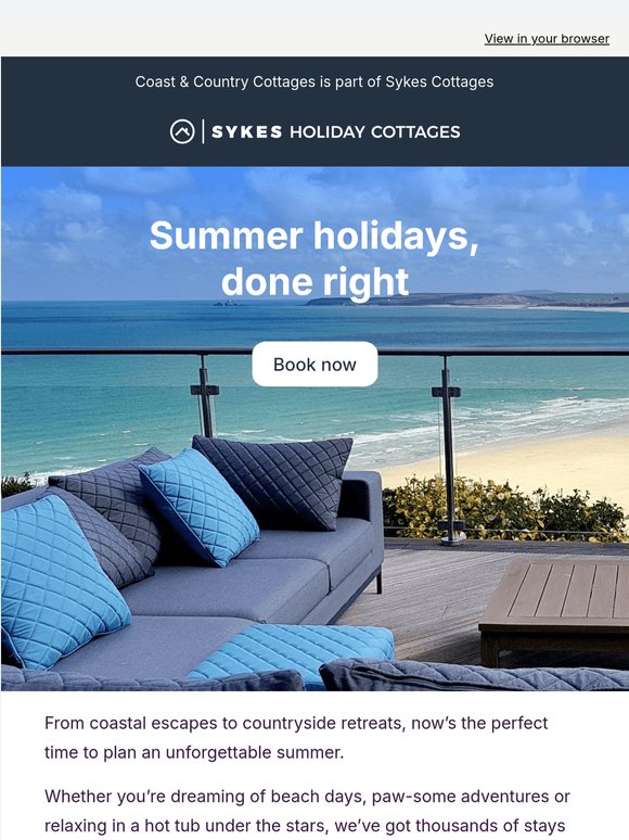 Secure your summer break with £10