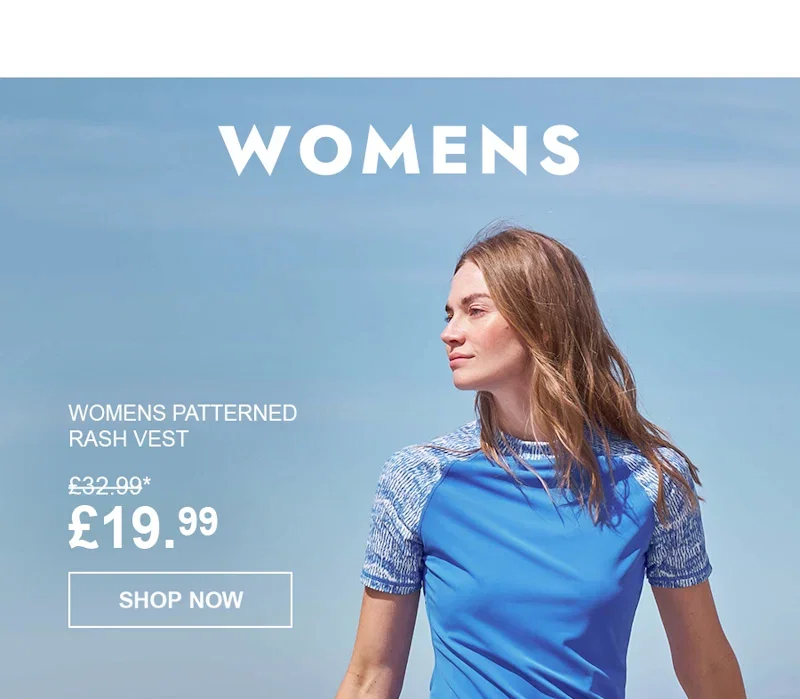 Womens Patterned Rash Vest