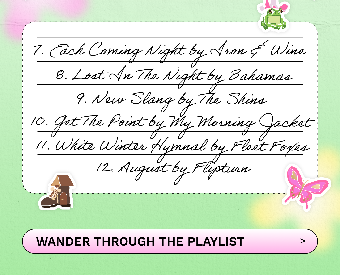 Mixtape songs featured
