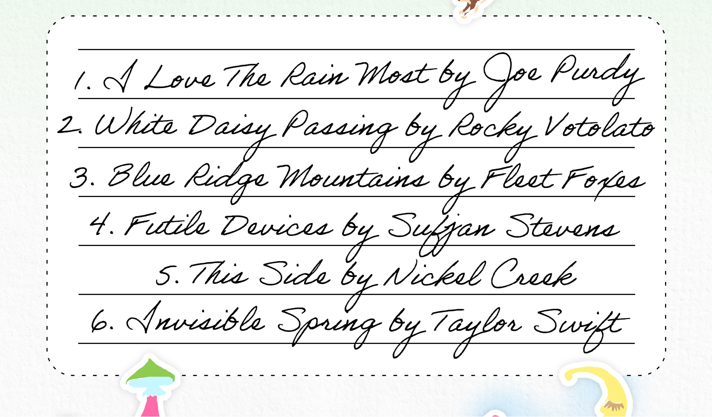 Mixtape songs featured