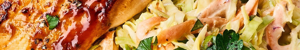 BBQ-Lachs mit Coleslaw
