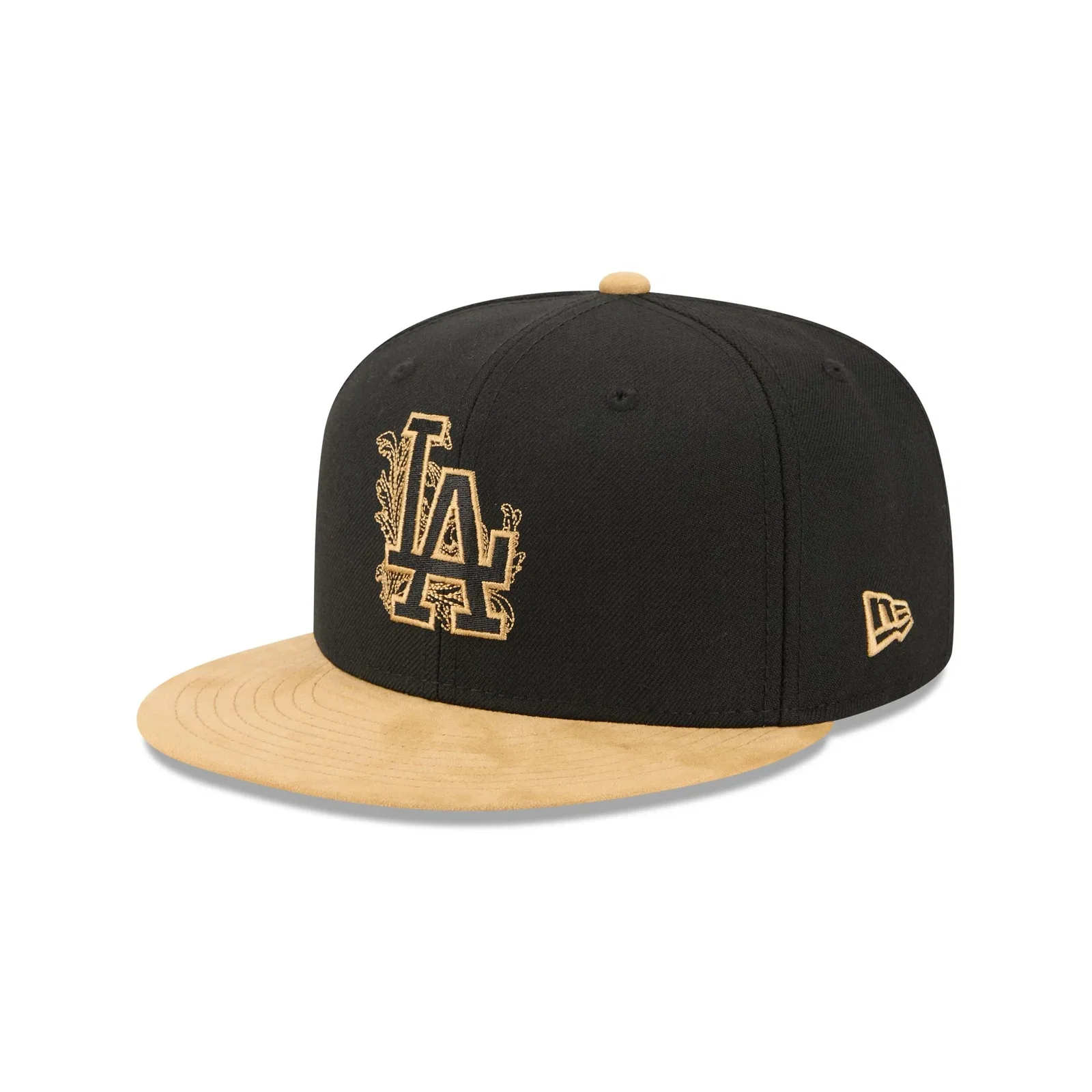 Image of Los Angeles Dodgers Black Wool 59FIFTY Fitted Hat
