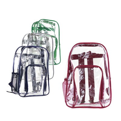 BigBox Clear Backpacks, Assorted Trim, 17"