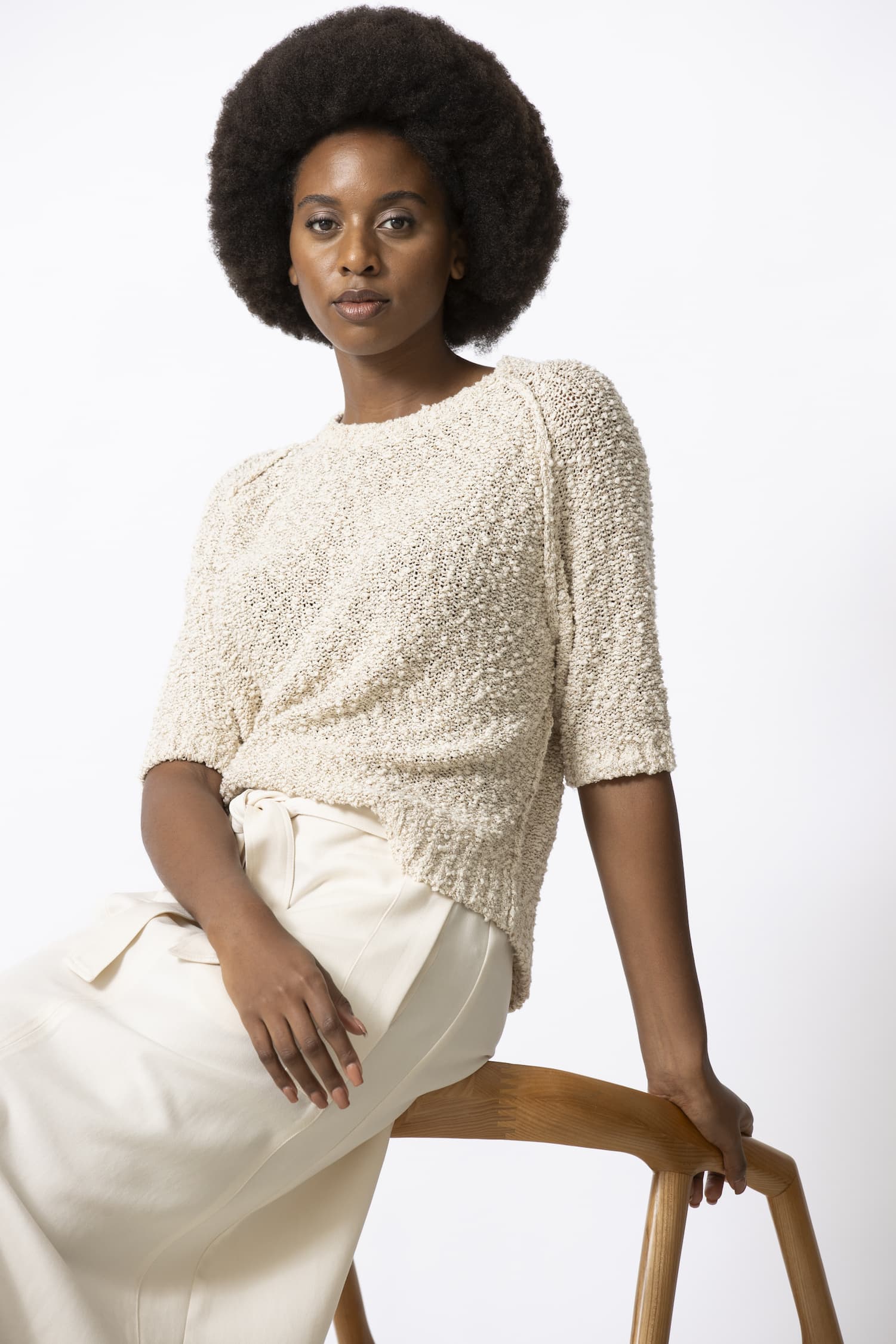 LILA beige trui