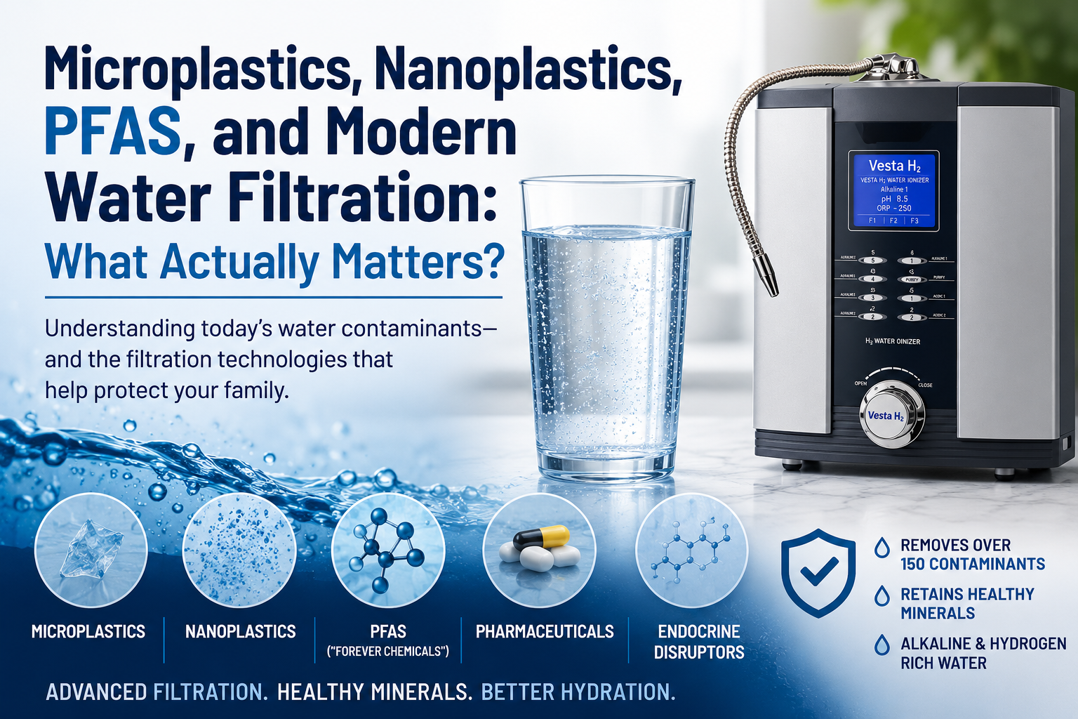 Vesta H2 Water Ionizer with UltraWater Filtration