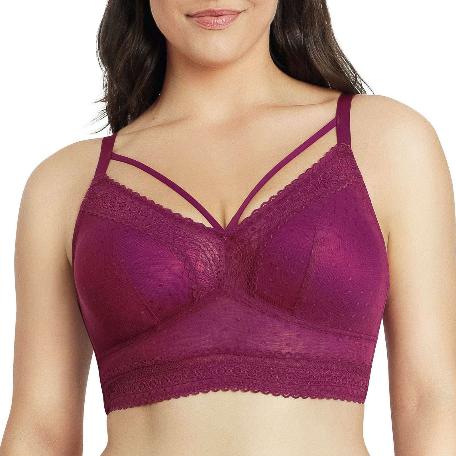 Image of Mia Wire-Free Full Bust Padded Bra - Blackberry