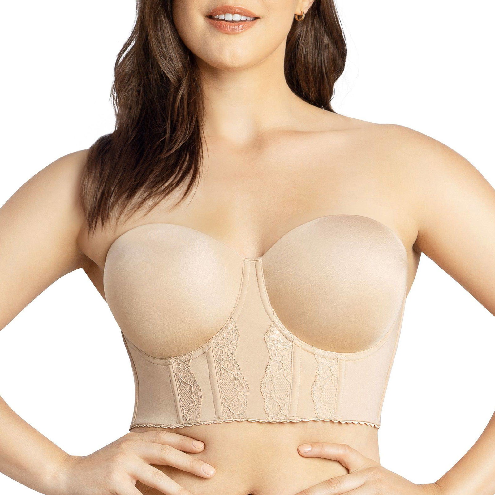 Image of Elissa Full Bust Longline Strapless Bra - European Nude