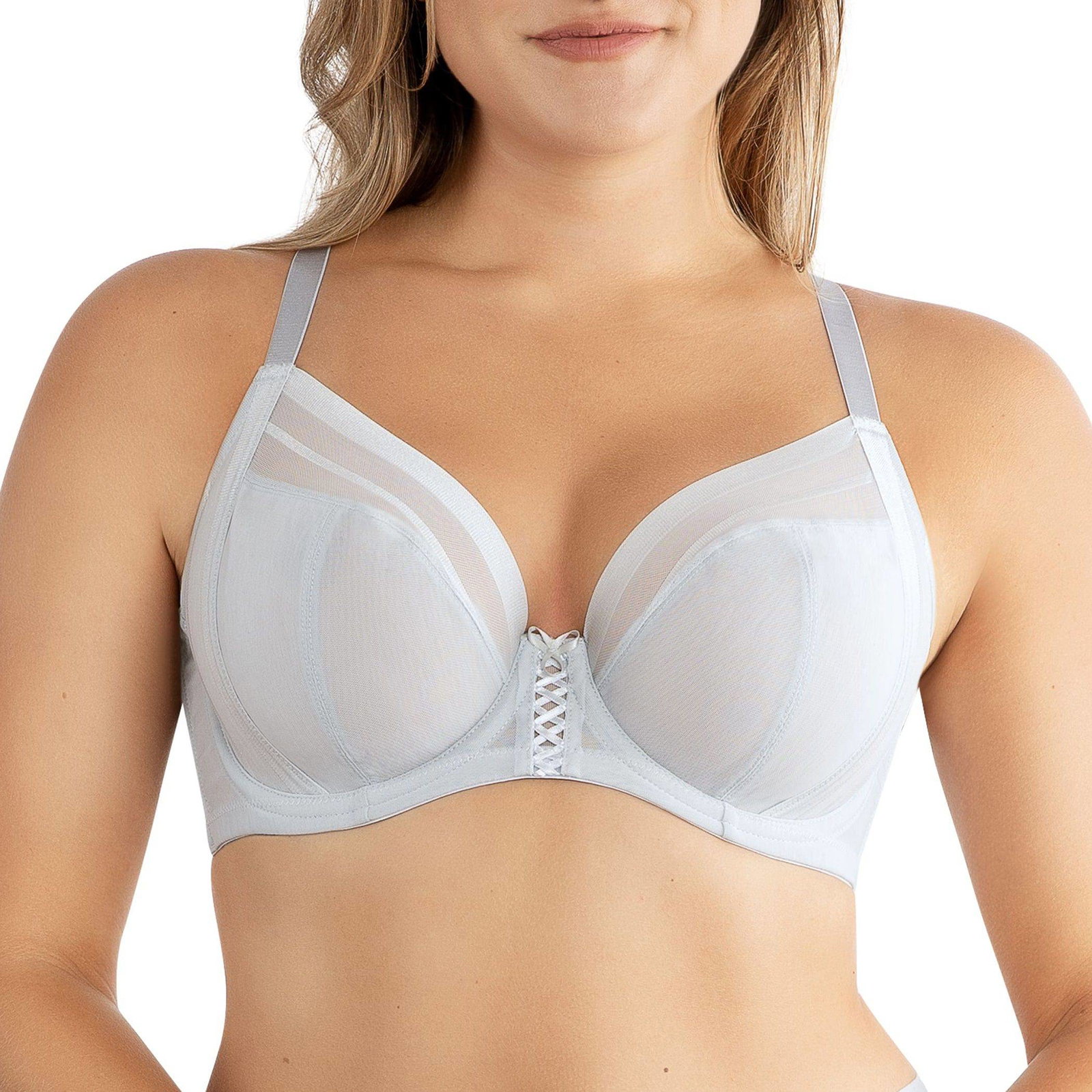 Image of Shea Full Bust Unlined Plunge Bra - Silver
