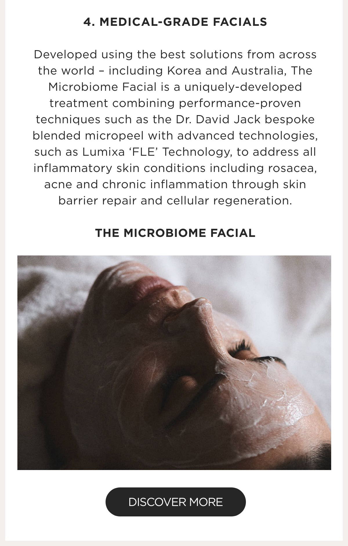 DISCOVER THE MICROBIOME FACIAL