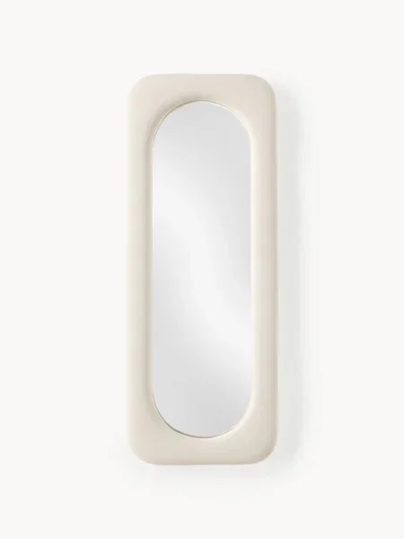 Specchio da parete con cornice in velluto Zola