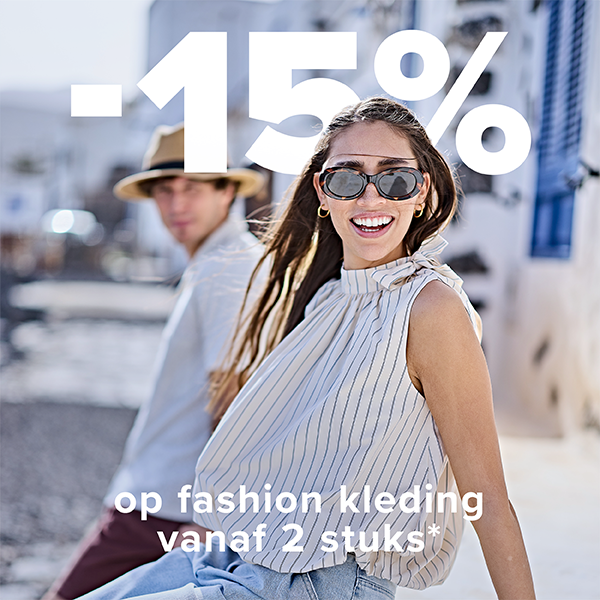 -15% op fashion kleding vanaf 2 stuks