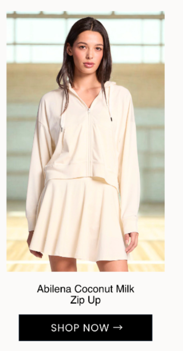 Abilena Coconut Milk Zip Up