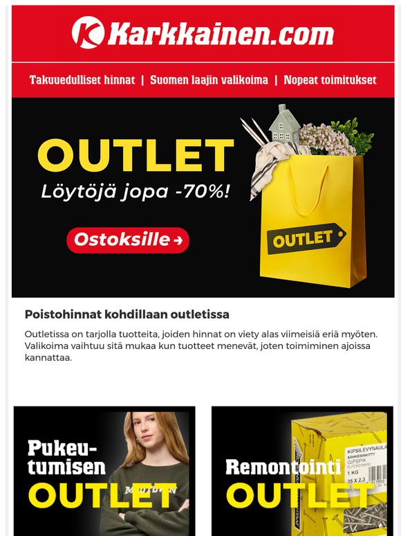 Toukokuun OUTLET löytöjä - ole nopea!