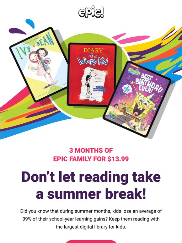 3 months for just $13.99. ☀️ Keep kids reading this summer!