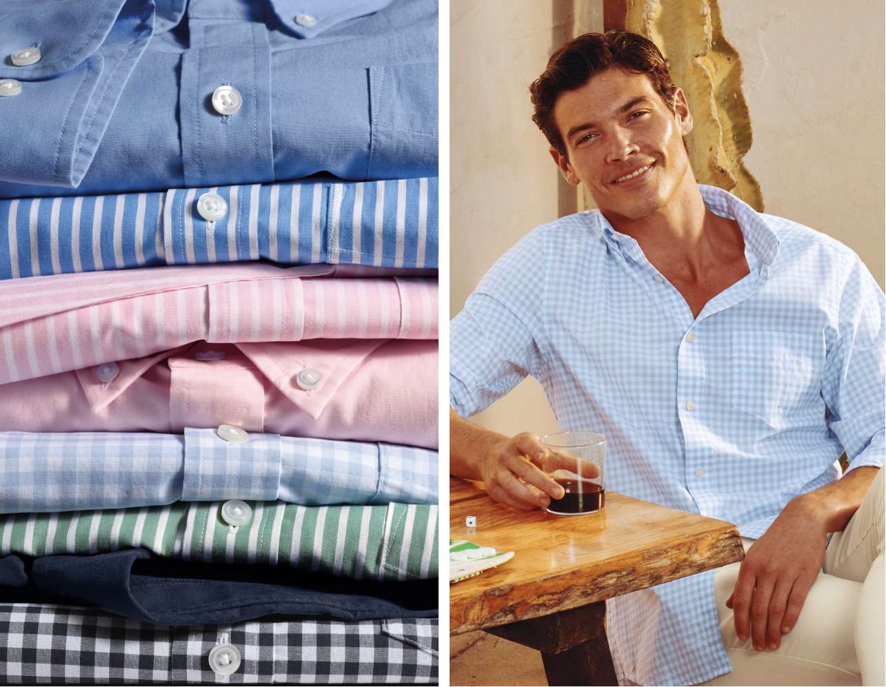 Button-Down Stretch Washed Poplin