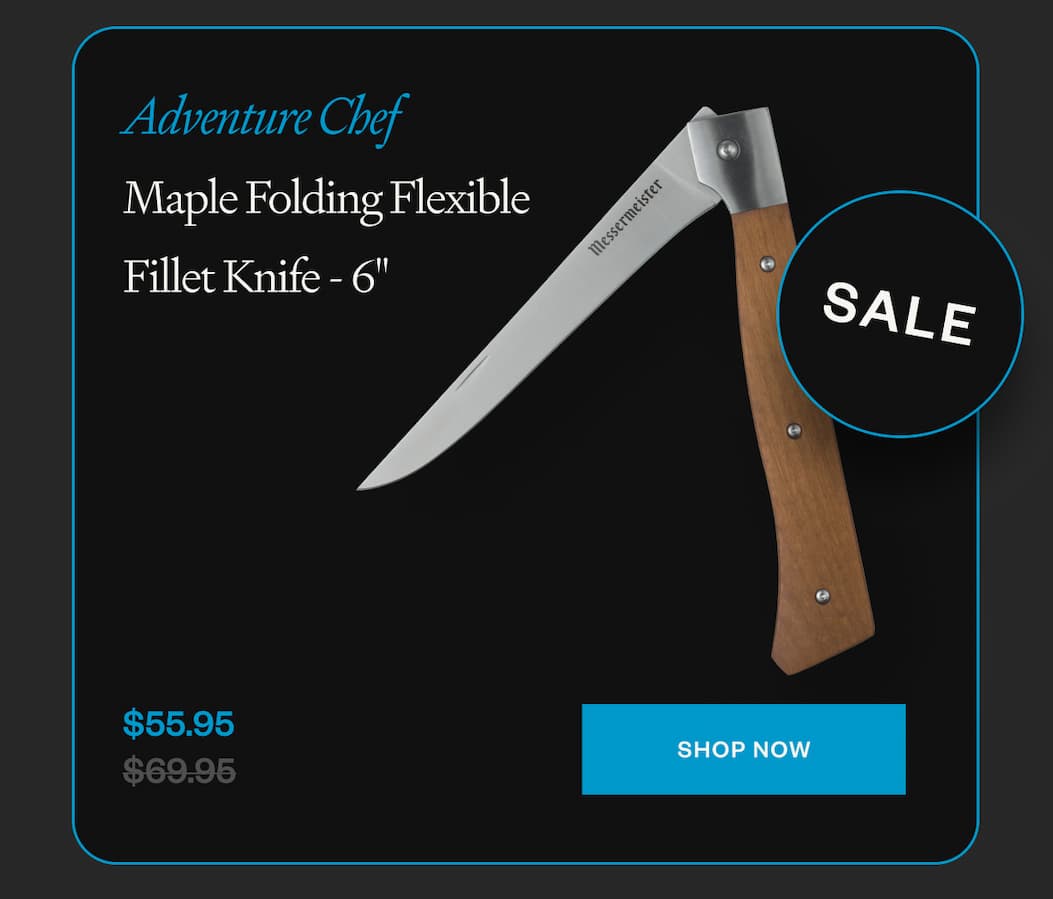 Maple folding flexible fillet knife