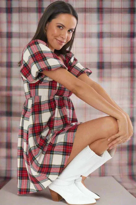 Show Me Your Mumu Smitten Tartan Babydoll Dress