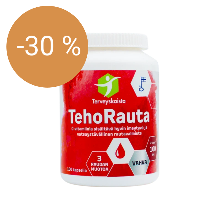 Image of Terveyskaista TehoRauta 100mg 100kaps