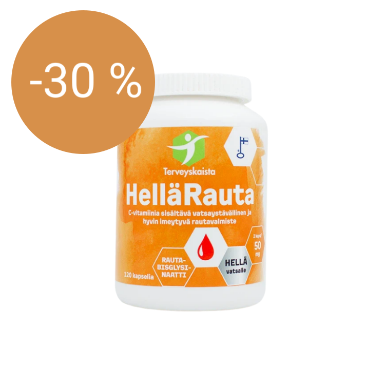 Image of Terveyskaista Hellä Rauta 50mg 120kaps