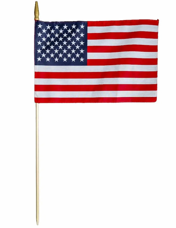 Lightweight Cotton U.S. Stick Flags