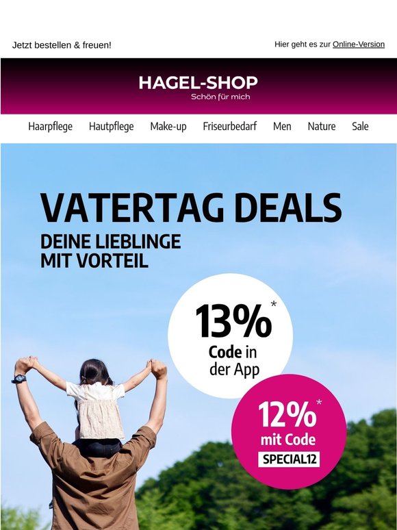 Vatertag – gönn Dir 13 % auf Deine Favoriten 💪