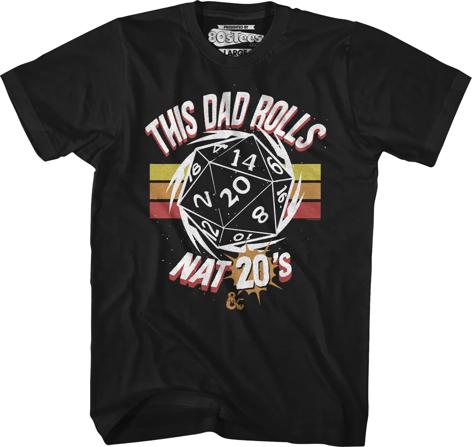 This Dad Rolls Nat 20's Dungeons & Dragons T-Shirt