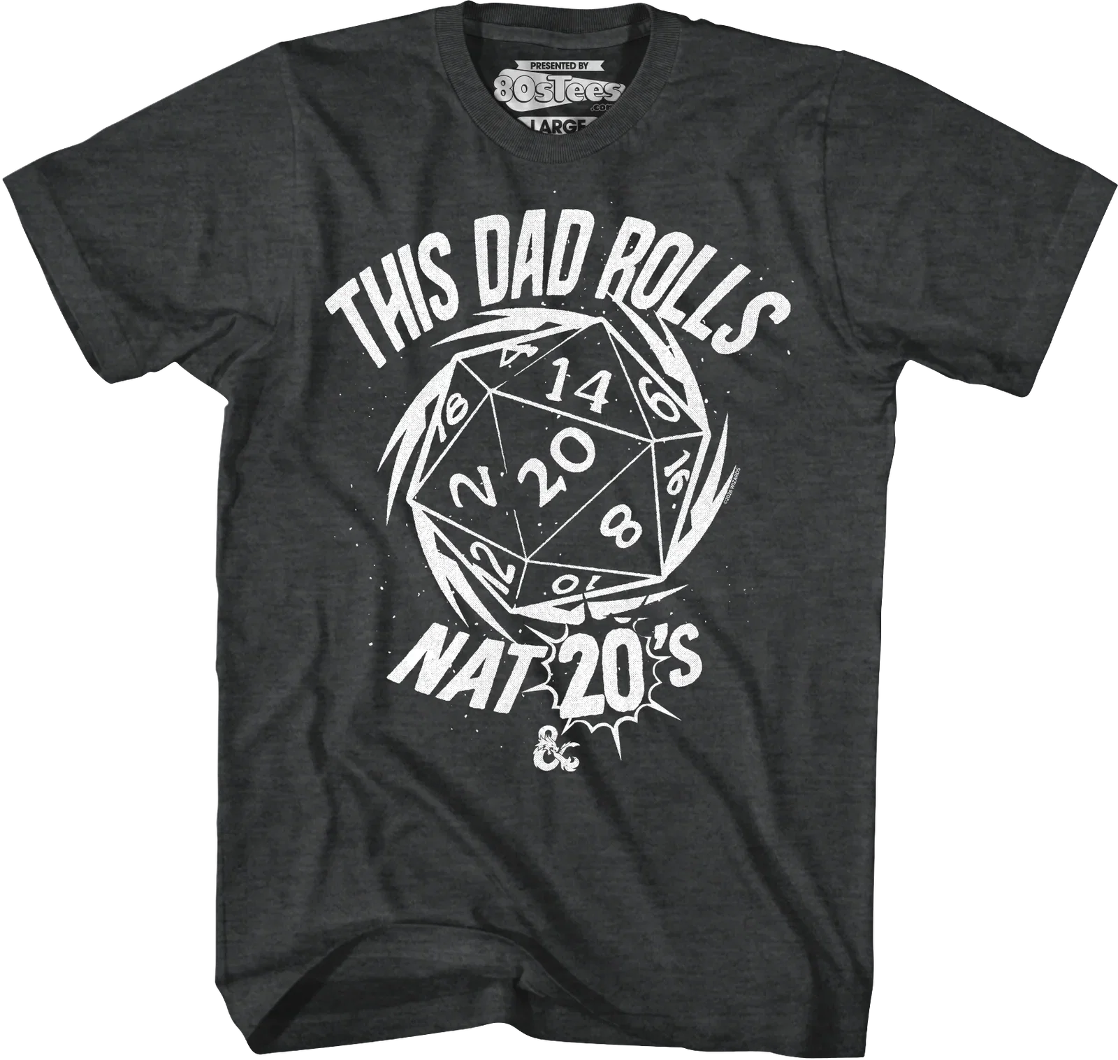 Vintage This Dad Rolls Nat 20's Dungeons & Dragons T-Shirt