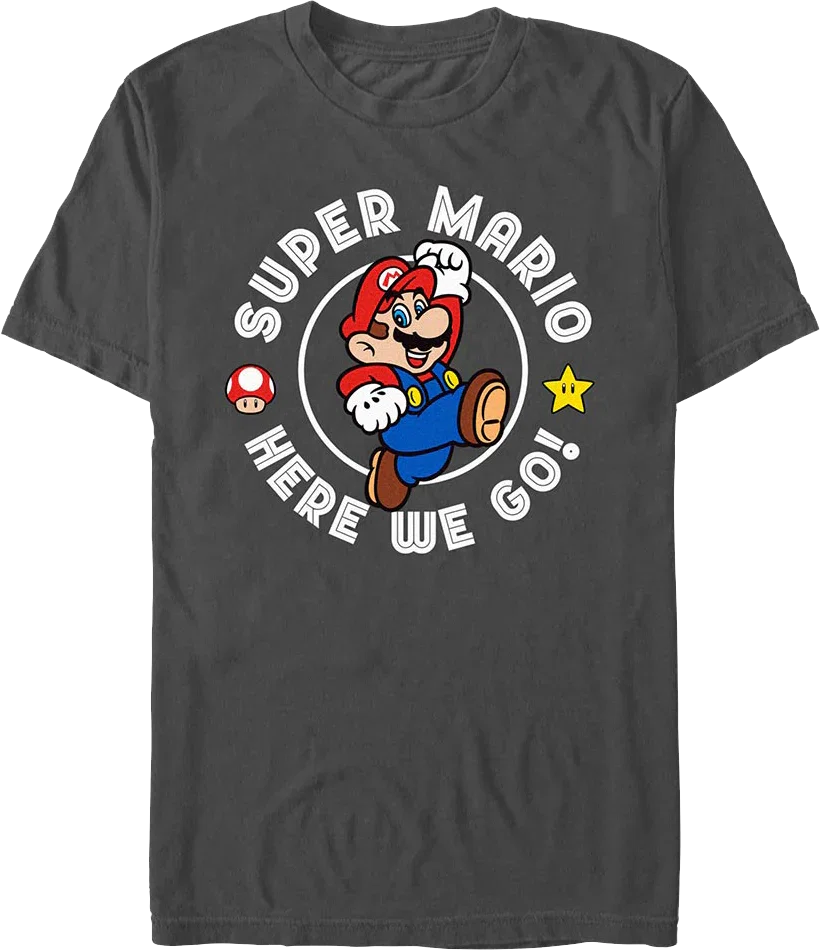 Here We Go Super Mario Bros. Nintendo T-Shirt