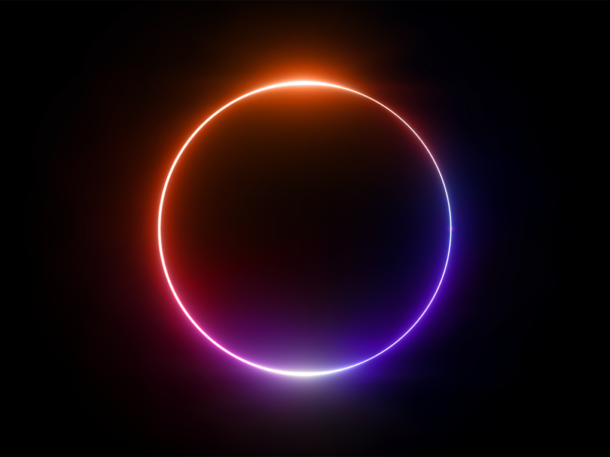 Illustration of a glowing circle to represent circRNA