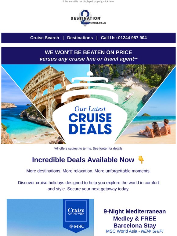 Endless Savings on Sailings 🚢