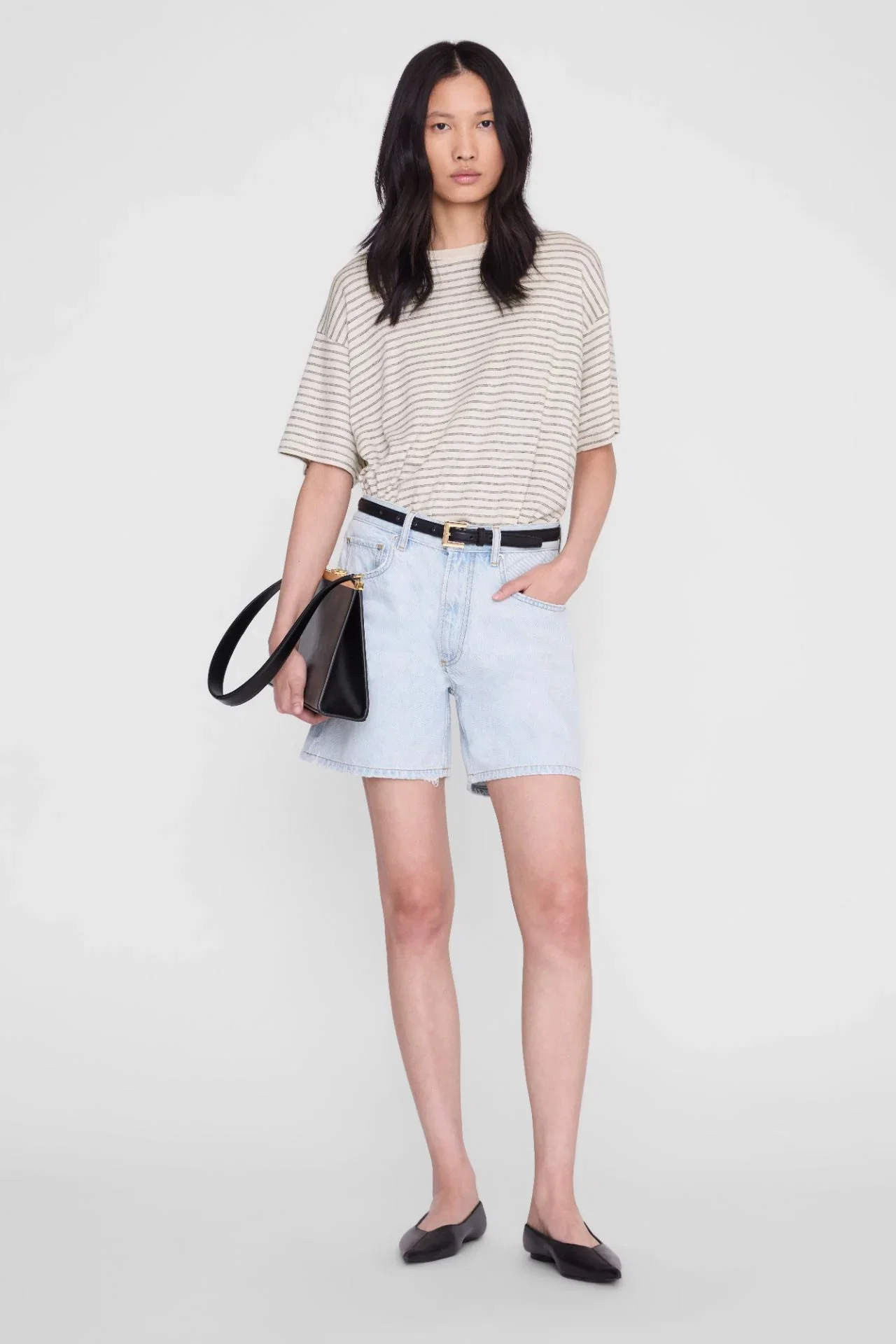 Image of Anine Bing Cade Tee Black Stripe