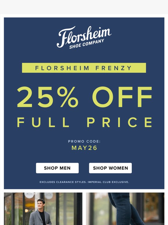Florsheim Frenzy | 25% Off Full Price