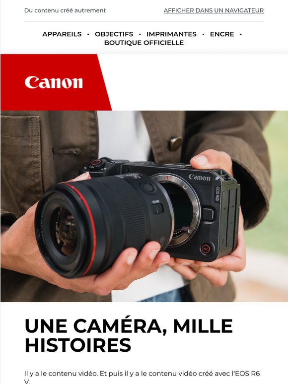 Présentation de l'EOS R6 V