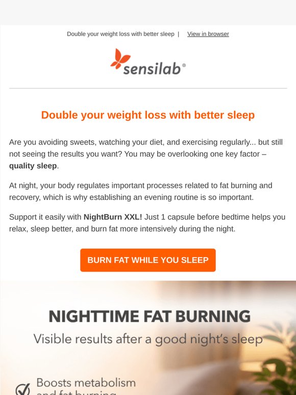 Better sleep + fat loss 💤🔥