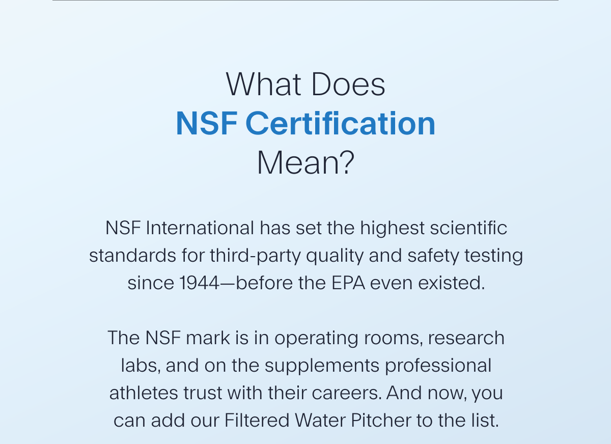 What Does NSF Certification Mean?