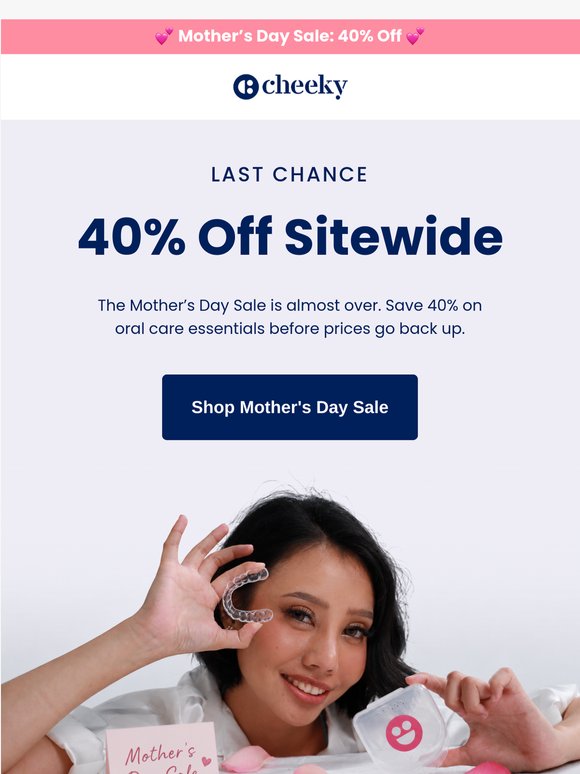 Last chance: 40% off sitewide