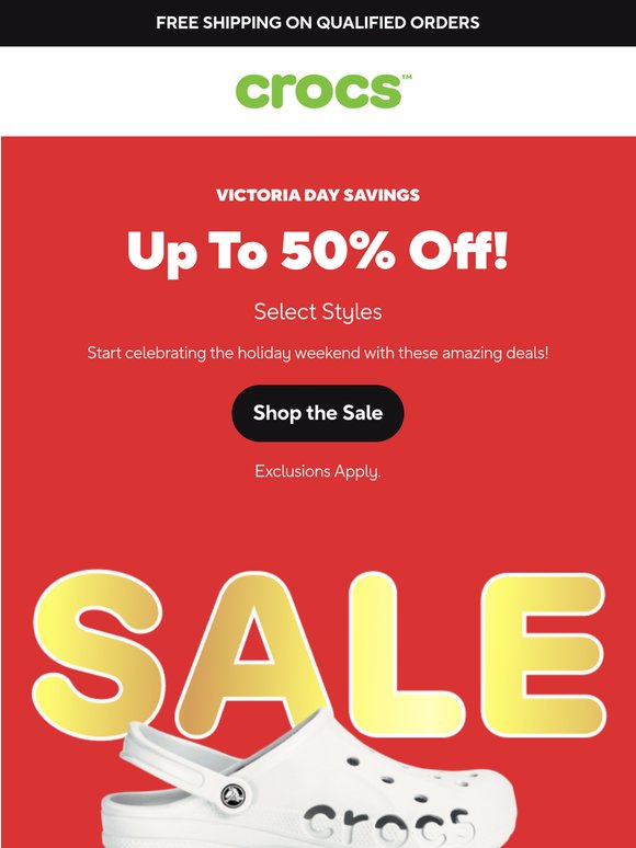 Kick start the holiday weekend with Up to 50% off!